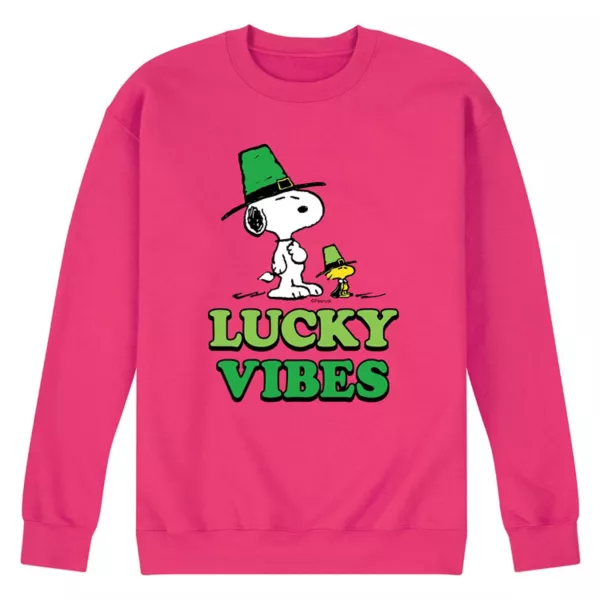 

Мужская флисовая толстовка с принтом «Peanuts Lucky Vibes» Licensed Character, пурпурный