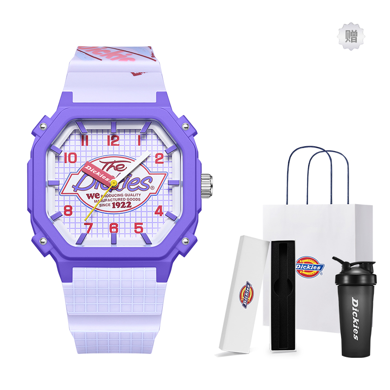 

Dickies Часы Wrist Watch Quartz Movement Silicone Strap Pink Watch Dial Women's Watch Classic Box