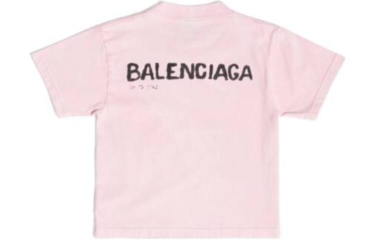 Детская футболка Balenciaga, Розовый — фото 2