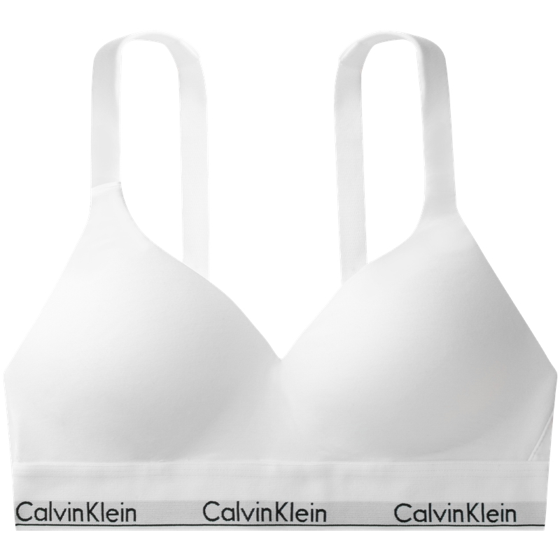 

Бюстгальтер с логотипом на бретельках Calvin Klein, 100-Moon White