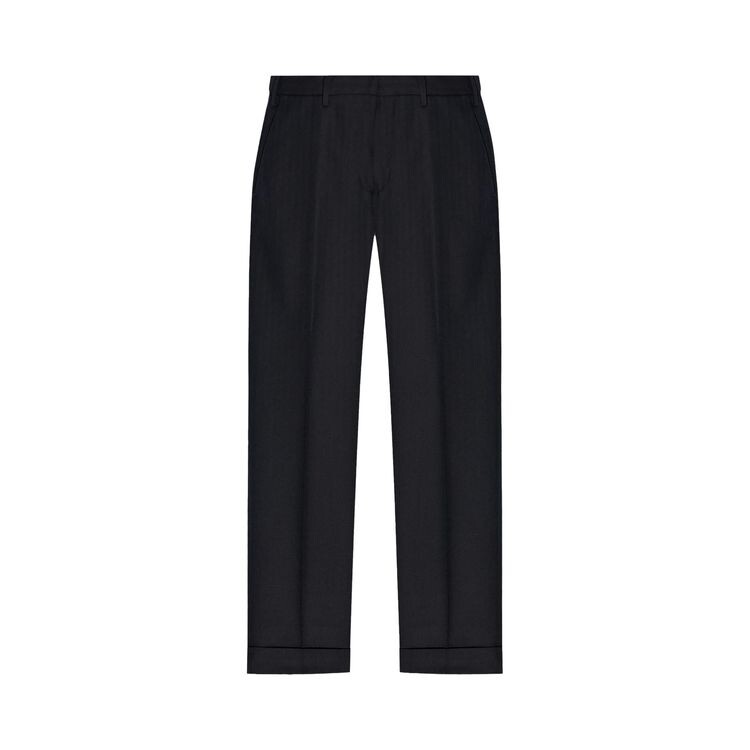 

Брюки Dries Van Noten Cropped Leg With Cuff Mid Rise Pant Navy, синий