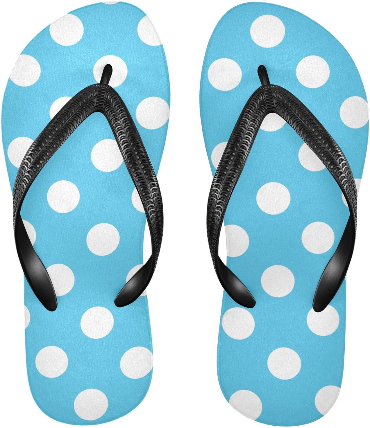 

Женские и мужские шлепанцы SPRIPORT с тонкими ремешками и горошком, удобные повседневные вьетнамки с амортизирующей подошвой, нескользящей резиновой подошвой, плоские сандалии для прогулок, пляжа и лета, синий