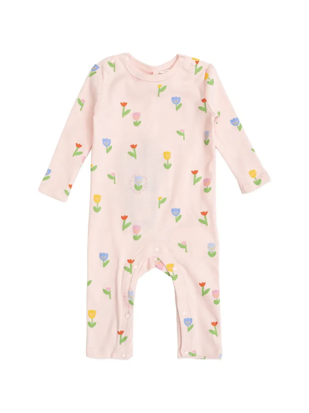 Детский комбинезон с цветочным узором Stella Mccartney Kids, розовый