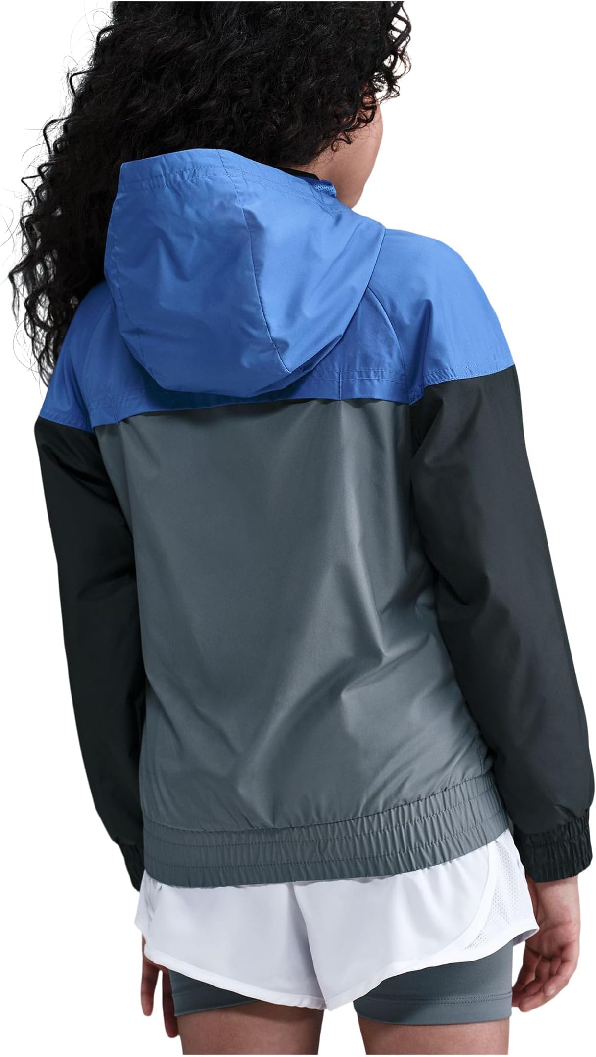 Куртка Nike Kids Sportswear Windrunner Hooded Repel Jacket, цвет Comet Blue/Smoke Grey/Anthracite — фото 3