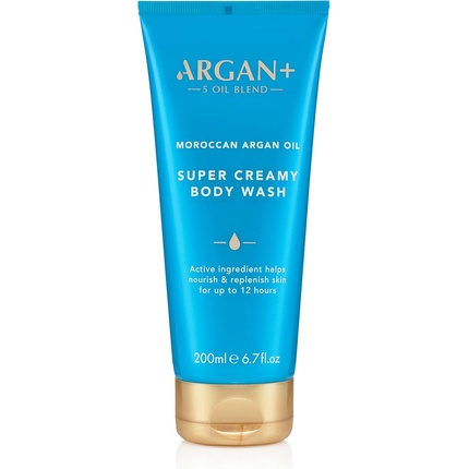 

Argan+ Супер-кремовый гель для душа с марокканским аргановым маслом, веганский гель для душа 200 мл Argan+ 5 Oil Blend