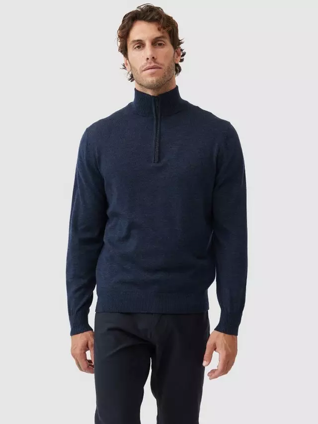 

Джемпер Rodd & Gunn Calderwell New Zealand Merino Zip Neck, цвет midnight