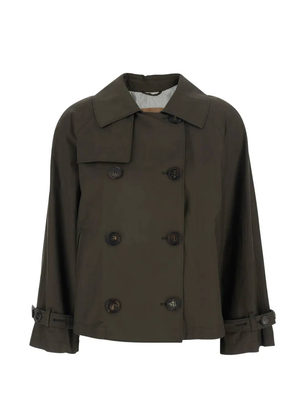 

Двубортный тренч MTCZENO Max Mara, зеленый
