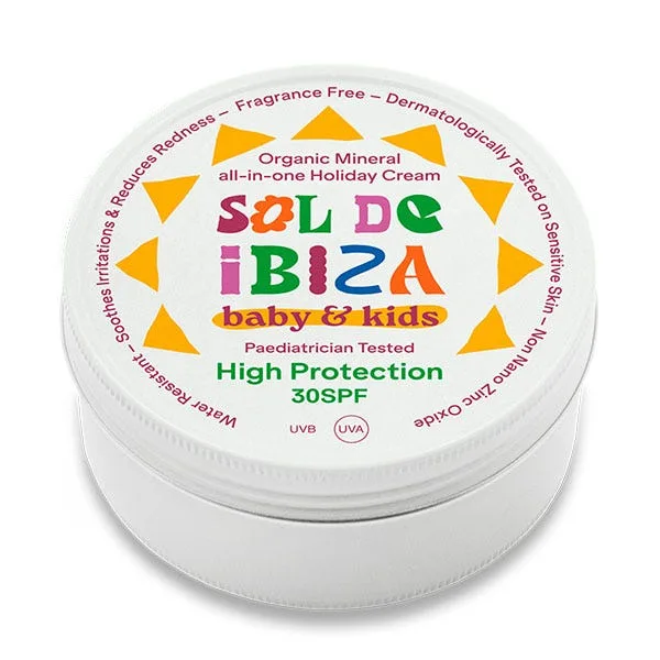 Минеральный солнцезащитный крем для детей SOL DE IBIZA Baby & Kids High Protection SPF30