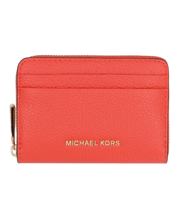 

Кошелек из зерненой кожи на молнии. Michael Kors, красный