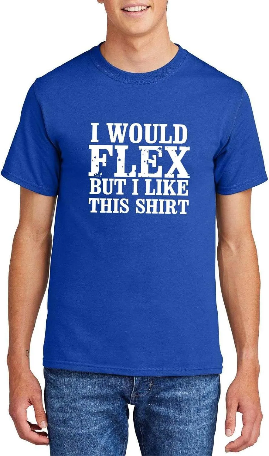 

Футболка с принтом "I Would Flex But I Like This Shirt" Comical Shirt