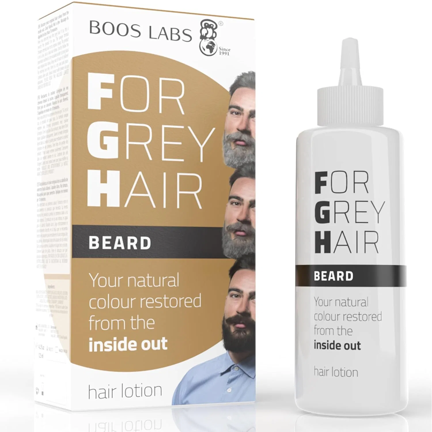 Средство для восстановления цвета седой бороды «For Grey Hair» Boos Labs