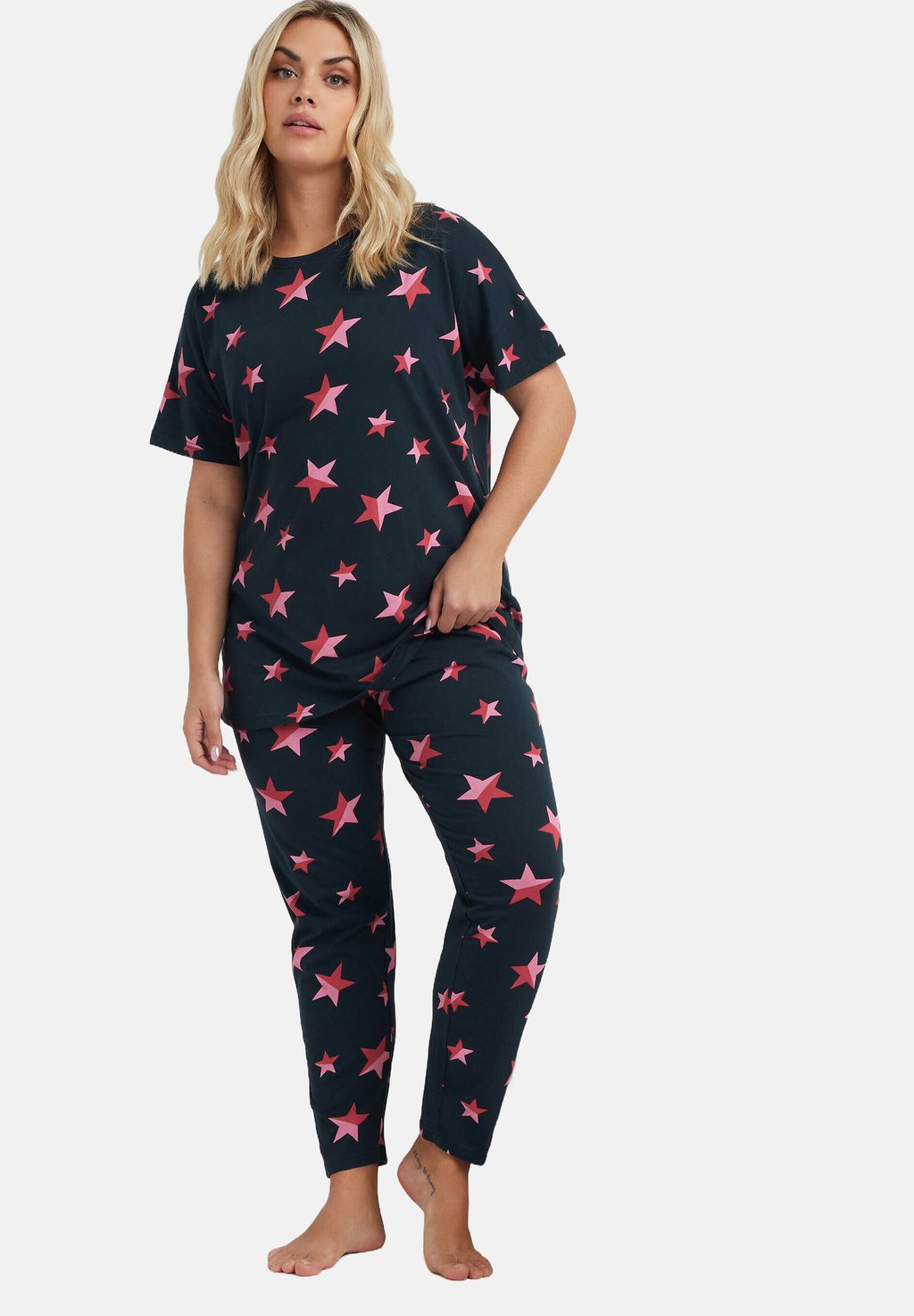 

Пижама STAR PRINT SET Yours Clothing, темно-синий