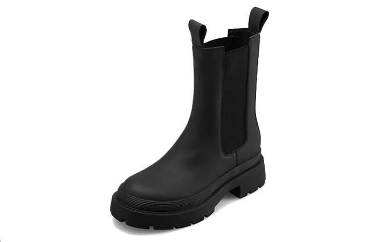 

Женские ботинки «Челси» TooMANYSHOES, Черный на флисовой подкладке