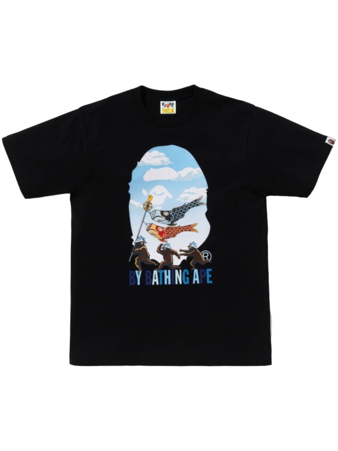 

A BATHING APE футболка Carp Streamer, черный