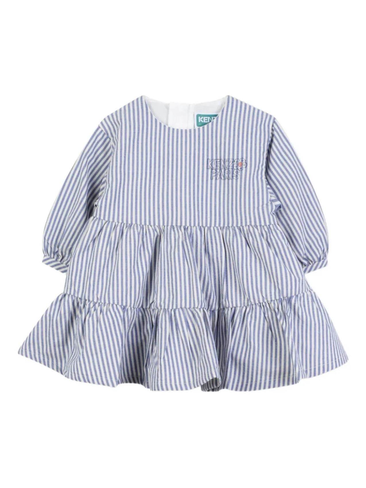 

Полосатое многоярусное платье Kenzo Kids, синий