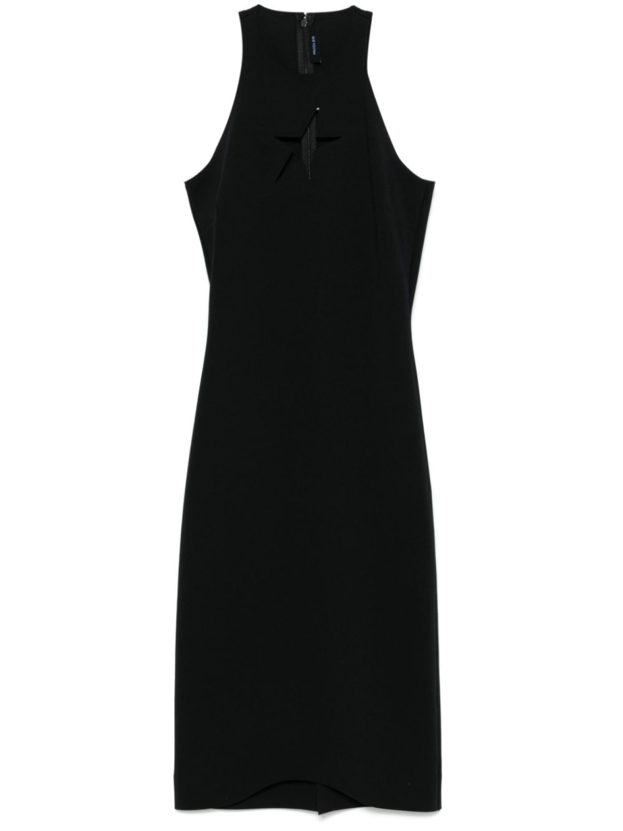 

Mugler платье миди без рукавов, черный