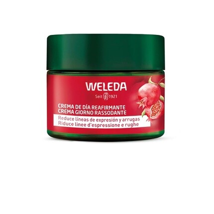 

Weleda Укрепляющий дневной крем с гранатом. Уменьшает морщины и линии. Осветляет и защищает от синего света с маслом граната и пептидами маки. Натуральное лечение, 40 мл.