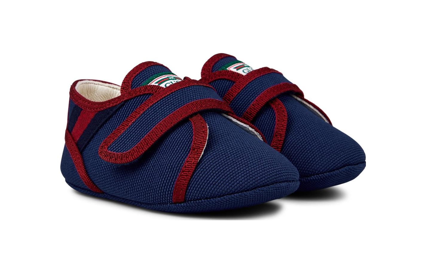 Детские теннисные кеды 1977 Canvas Pre-walkers GUCCI, синий — фото 4