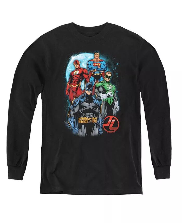 

Boys of America Youth The Four Длинные рукава Толстовка Justice League, черный