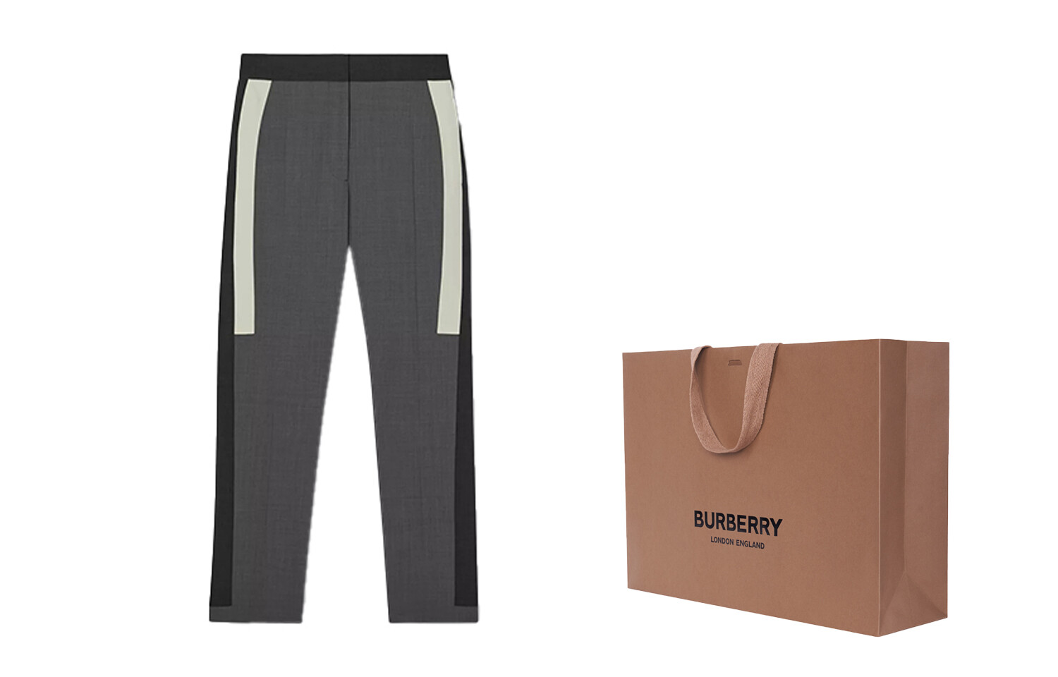 Брюки костюмные Burberry женские, серый — фото 2