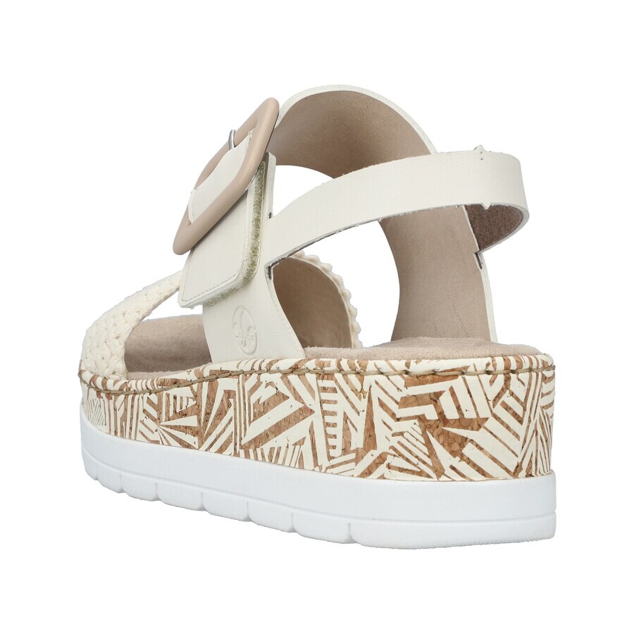 Босоножки на высоком каблуке Rieker Sandals V3950, светло-бежевый — фото 3
