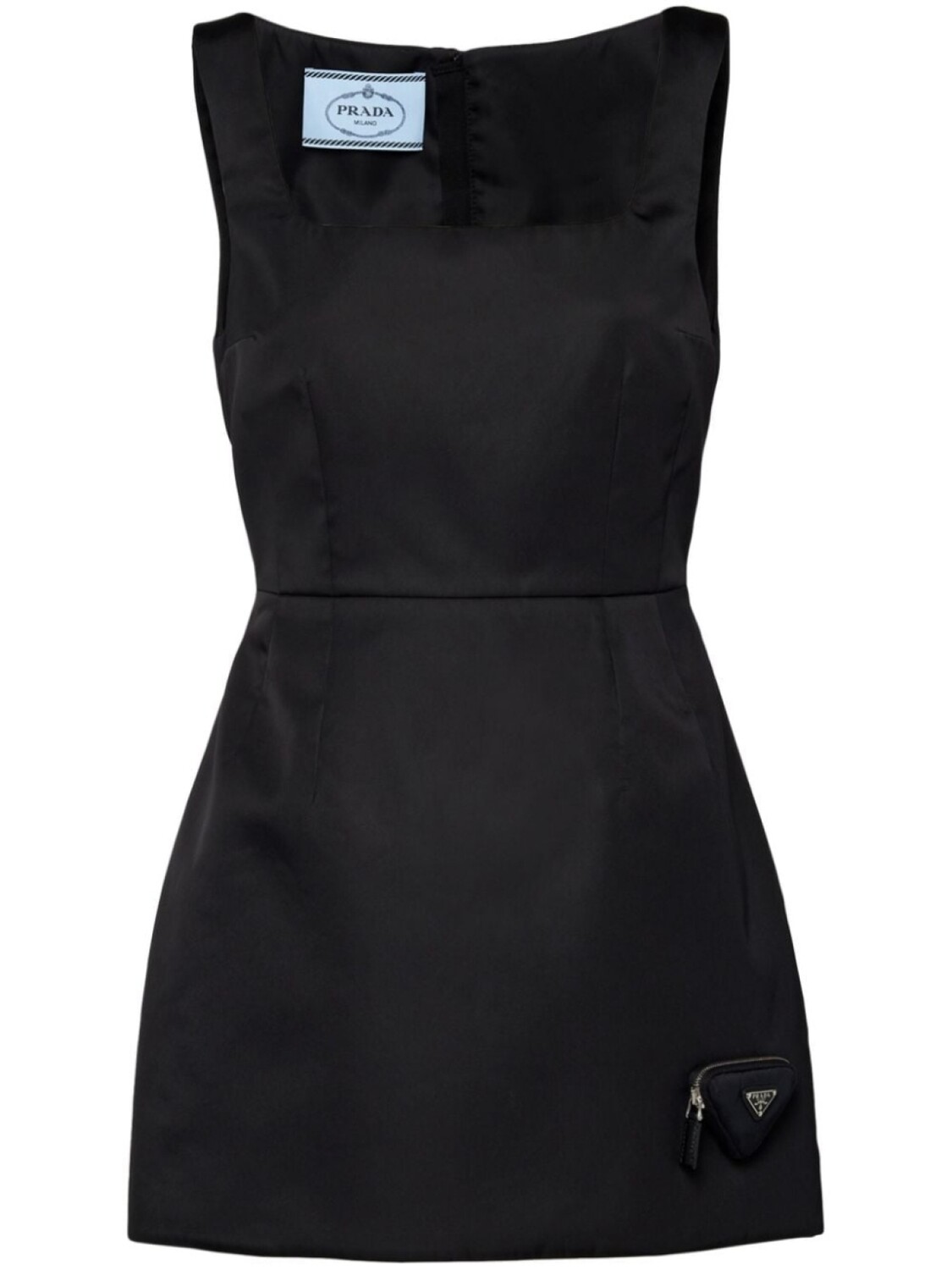 Платье Re-Nylon с логотипом Prada, черный