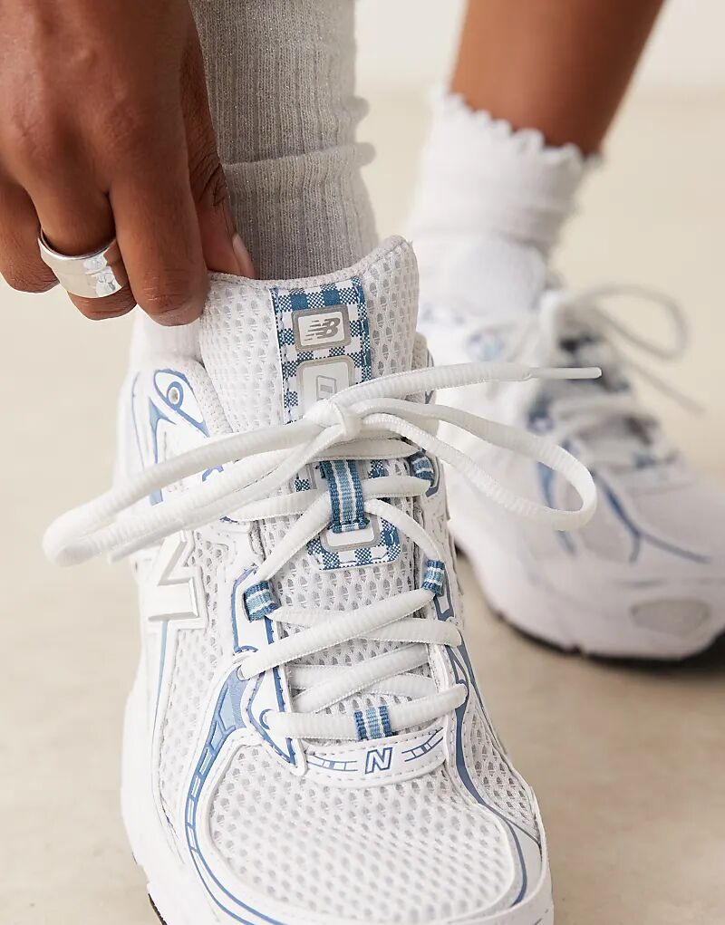 Кроссовки New Balance 740 в синюю клетку — эксклюзивно на ASOS — фото 3