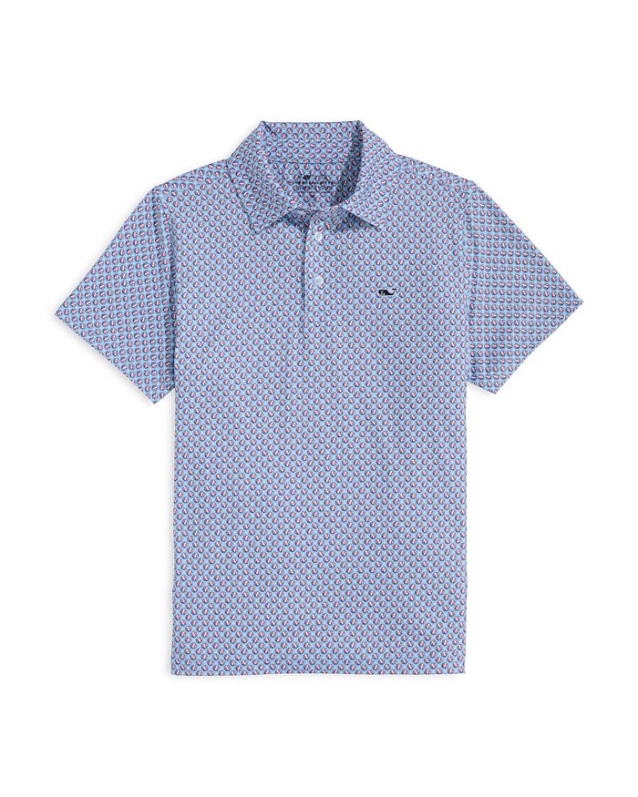 

Детская поло с принтом Sankaty - для старших мальчиков Vineyard Vines, белый