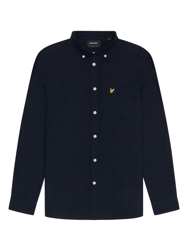 

Рубашка с длинным рукавом Lyle & Scott, темно-синий