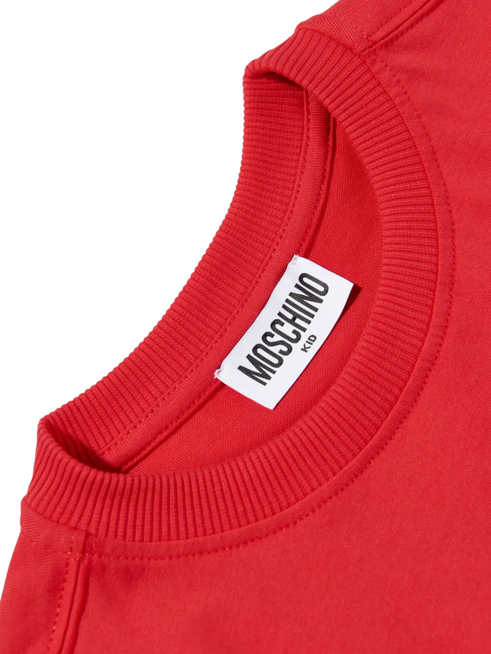 Футболка с принтом "Тедди" Moschino Kids, красный — фото 3