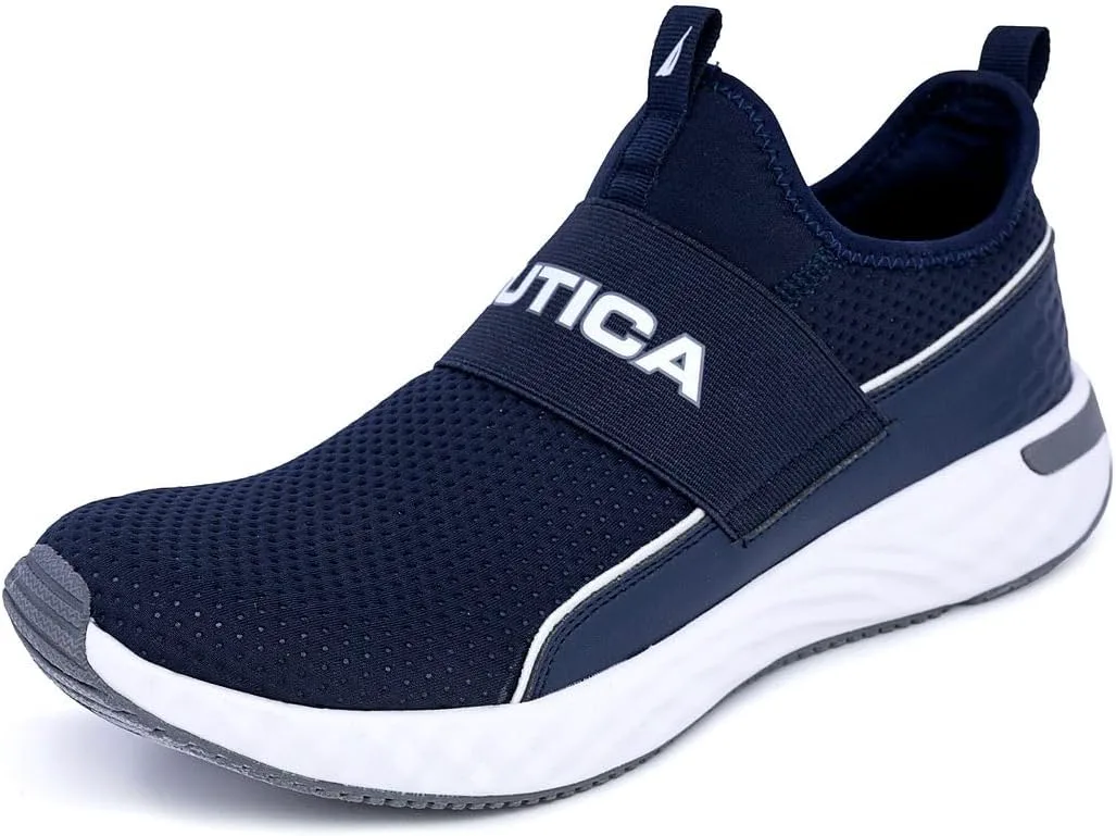 Мужские слипоны Nautica - повседневная модная обувь для прогулок, средняя и широкая полнота, темно-синий