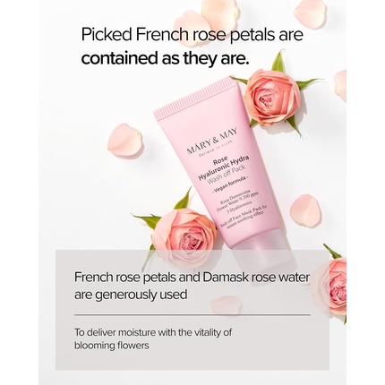 Гель для умывания Mary&May — Mary & May Rose Hyaluronic Hydra Смываемая упаковка, 30 г — фото 3