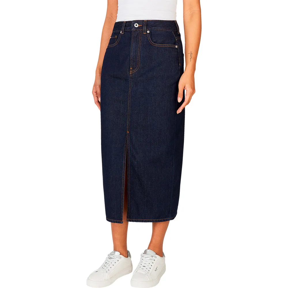

Юбка Pepe Jeans PL901186 Midi denim skirt, синий