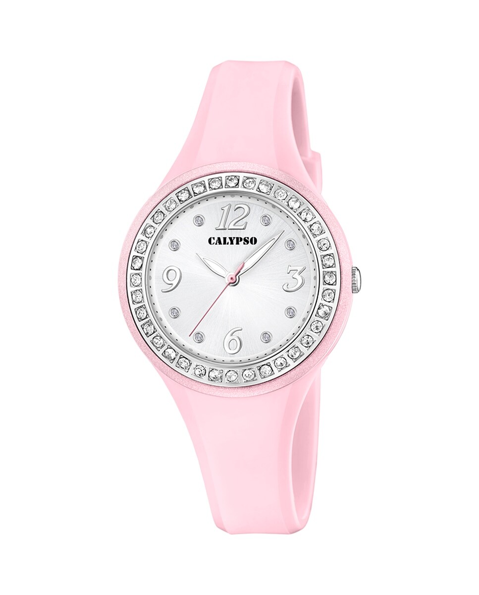 

K5567/C Модные розовые женские часы из каучука Calypso, розовый
