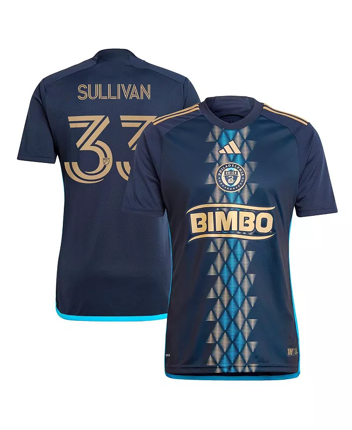 

Мужская реплика футболки игрока Quinn Sullivan Philadelphia Union 2024 The XV Kit в синем цвете adidas