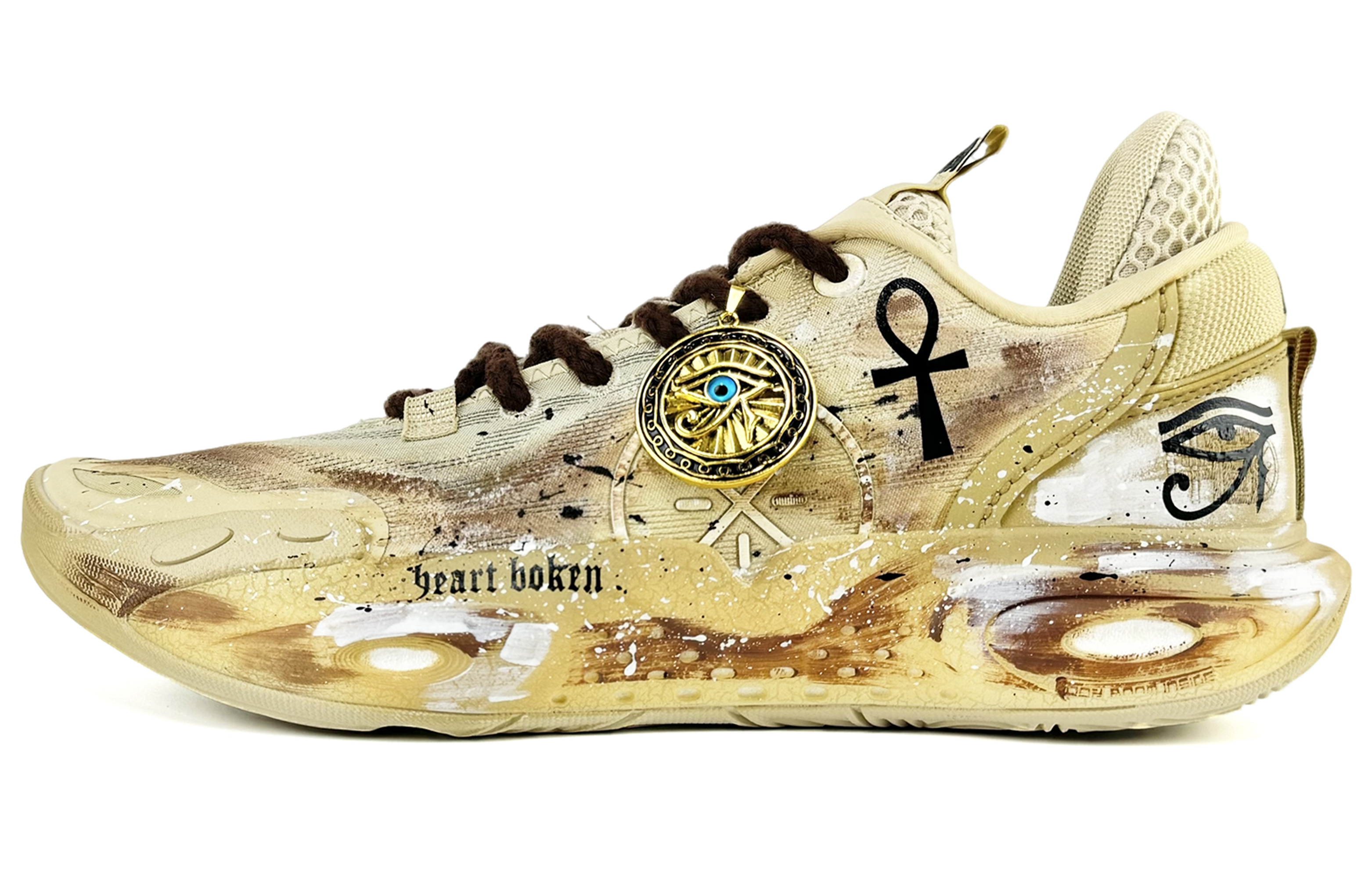 

Баскетбольные кроссовки LiNing All City 12 Sui Xin God's Eye Cushioning Rebound Low-Top, мужские, цвет «умбра», Ecru