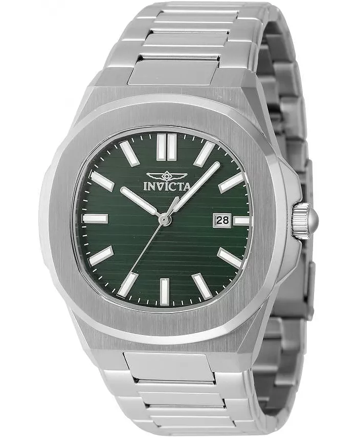 

Мужские часы 48323 Speedway Quartz 3 Hand с зеленым циферблатом Invicta, зеленый