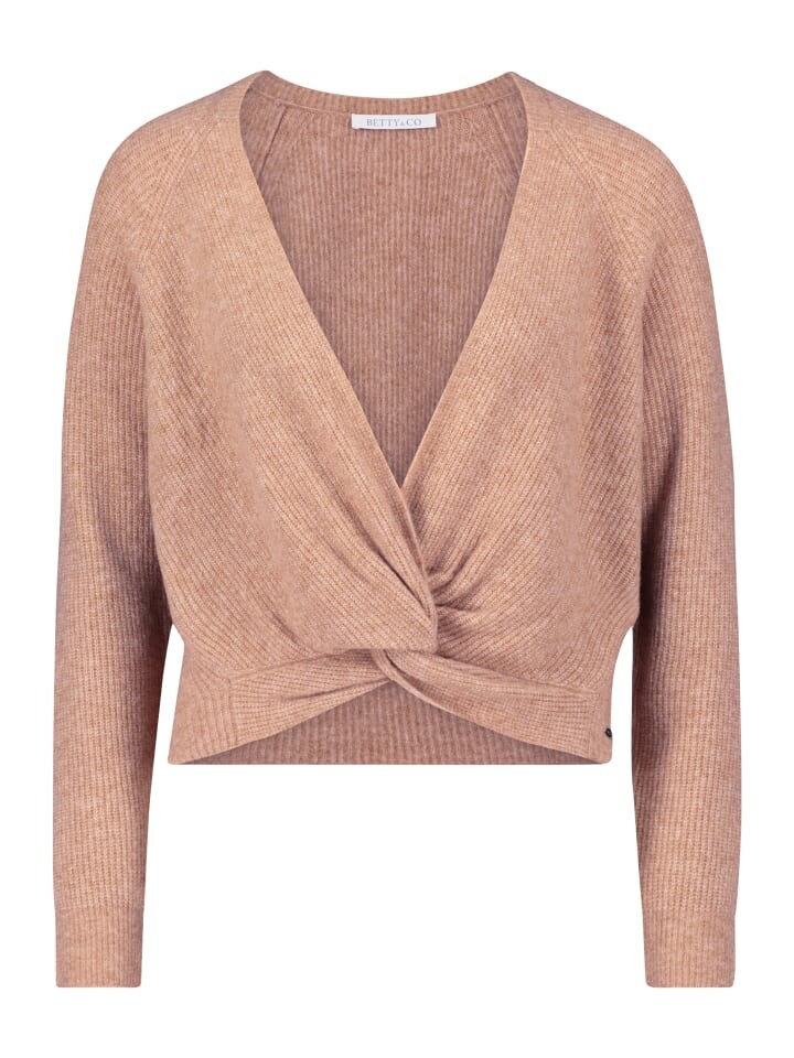 

Пуловер BETTY & CO Strickpullover mit V-Ausschnitt, цвет Camel Melange