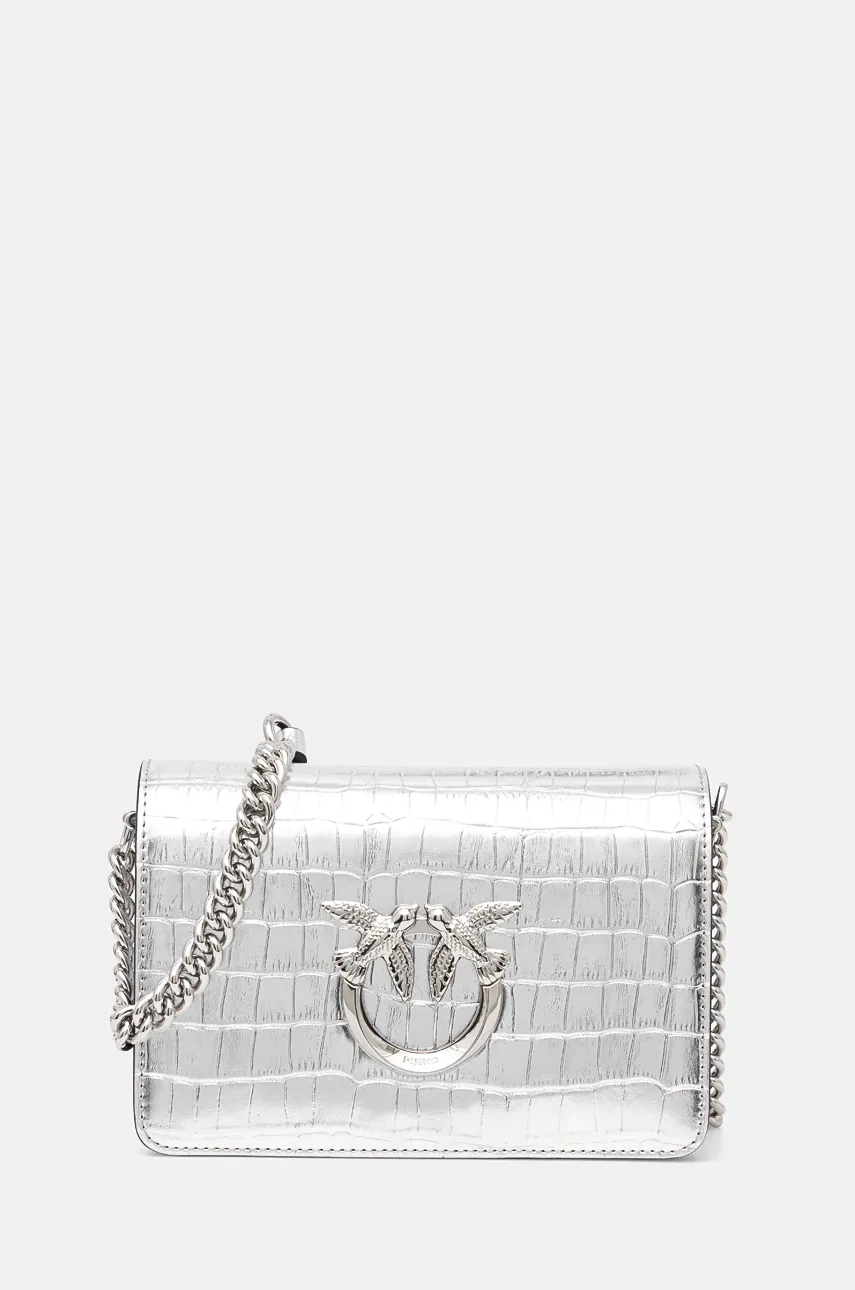 

Кожаная сумочка Pinko, серебряный