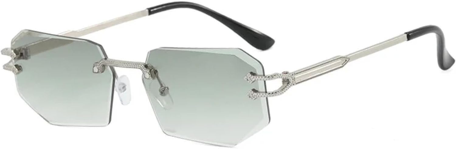 

Роскошные большие женские солнцезащитные очки в металлической оправе без оправы, идеально подходящие для путешествий и вождения. Популярные оттенки TKKTLLT, Silver-green