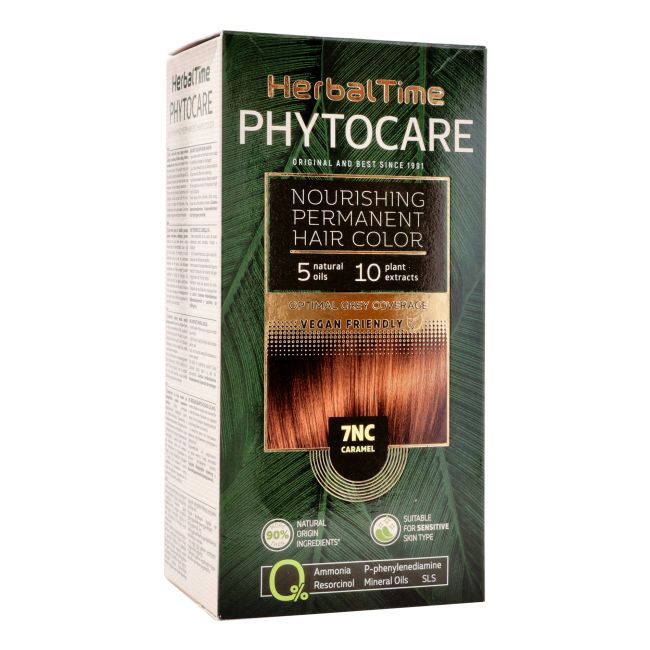 

Питательная стойкая краска для волос Phytocare Herbal Time, цвет 7nc caramel