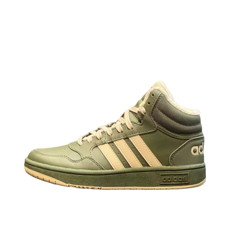

Adidas Детские кроссовки для скейтбординга HOOPS, теплые, противоскользящие, среднего размера, зеленые, для подростков