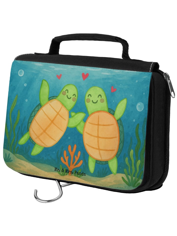 

Mr. & Mrs. Panda Косметичка с изображением пары черепах, без надписи, белого цвета