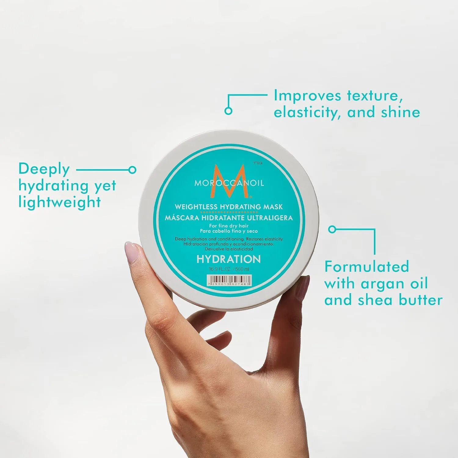 Увлажняющая маска для волос Moroccanoil Weightless 500 мл (1 шт.) — фото 2