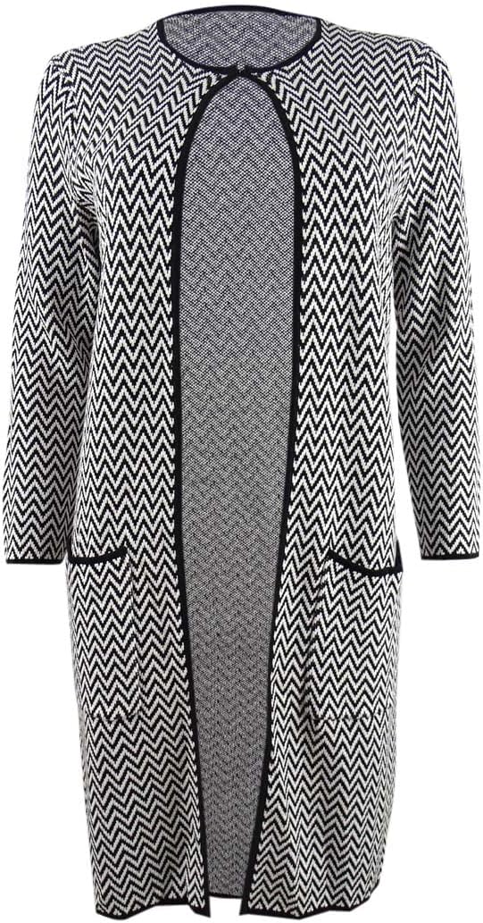 

Женский кардиган Calvin Klein с принтом и открытым передом, Black/Cream