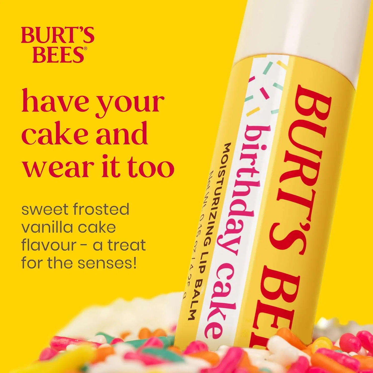 Увлажняющий бальзам для губ Burt's Bees с ароматом праздничного торта, 4.25 г Burt'S Bees — фото 3