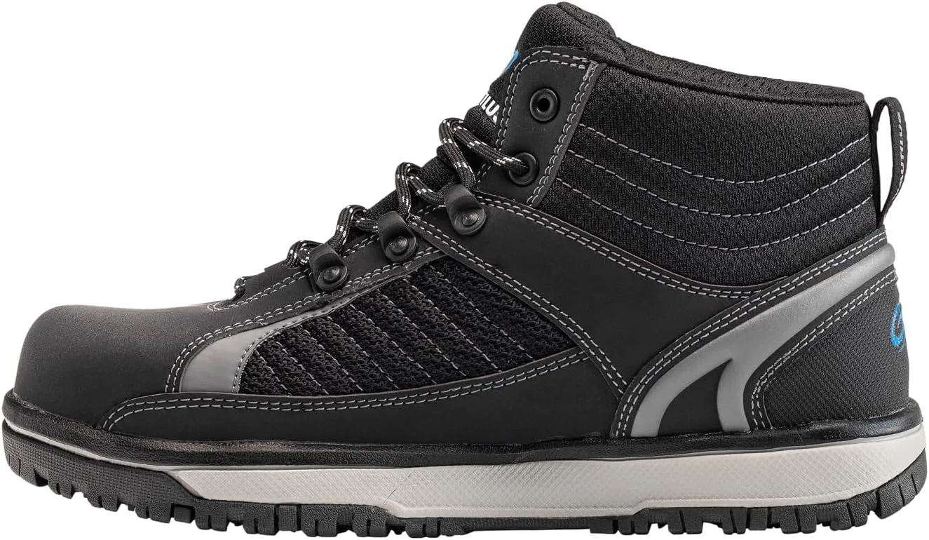 Мужские рабочие ботинки Nautilus Urban Mid Black из искусственной кожи, черный — фото 2