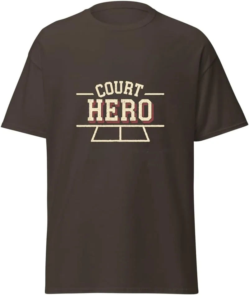 Футболка Court Hero Vintage для любителей спорта — 100% хлопок, разные размеры и цвета