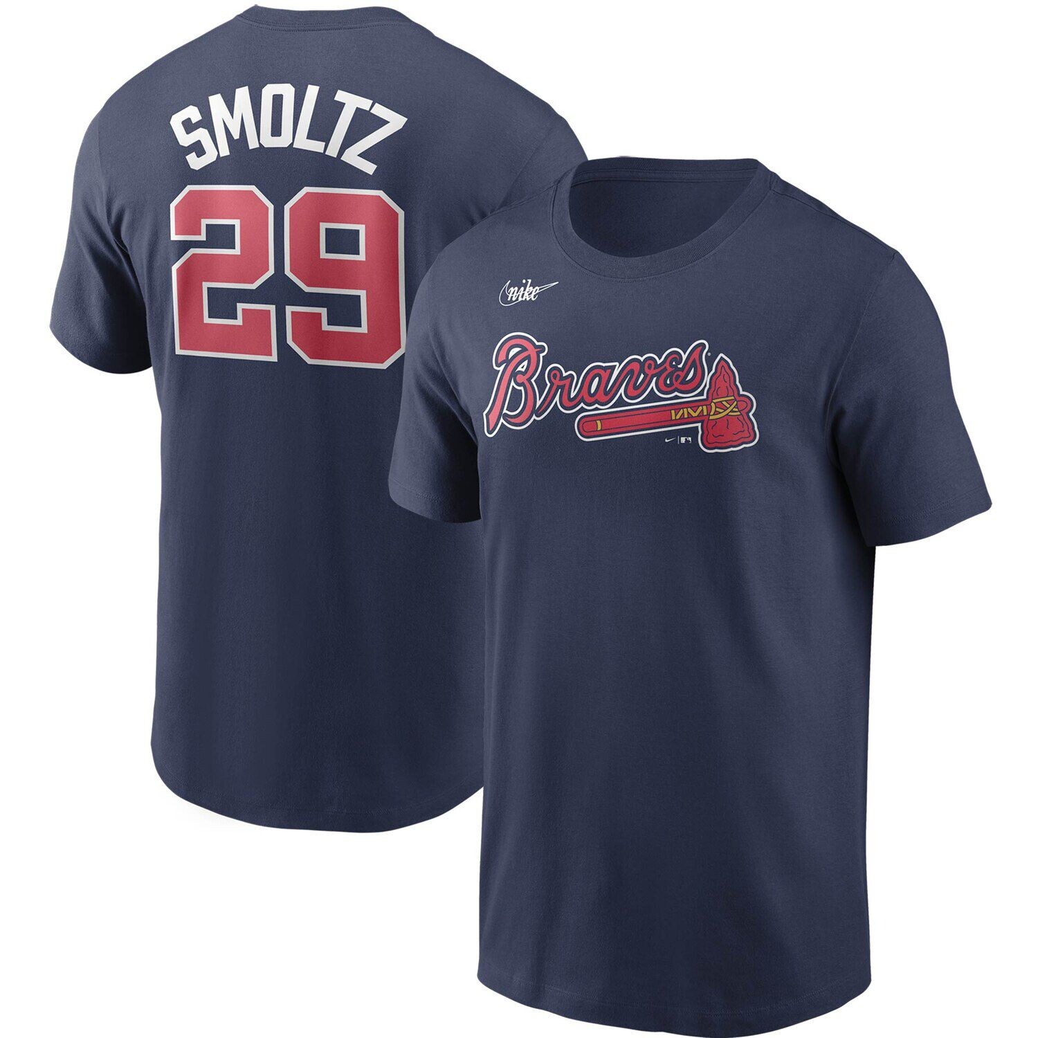 

Мужская темно-синяя футболка Nike John Smoltz Atlanta Braves Cooperstown Collection с именем и номером, Синий, Мужская темно-синяя футболка Nike John Smoltz Atlanta Braves Cooperstown Collection с именем и номером