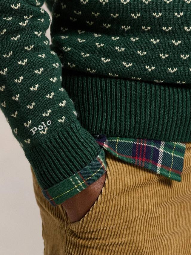 Детский рождественский свитер Fair Isle из шерстяной смеси Ralph Lauren, Green Combo — фото 2